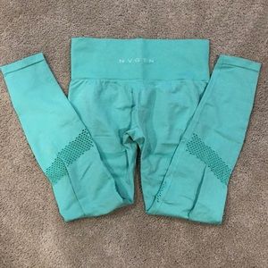 Mint colored leggings